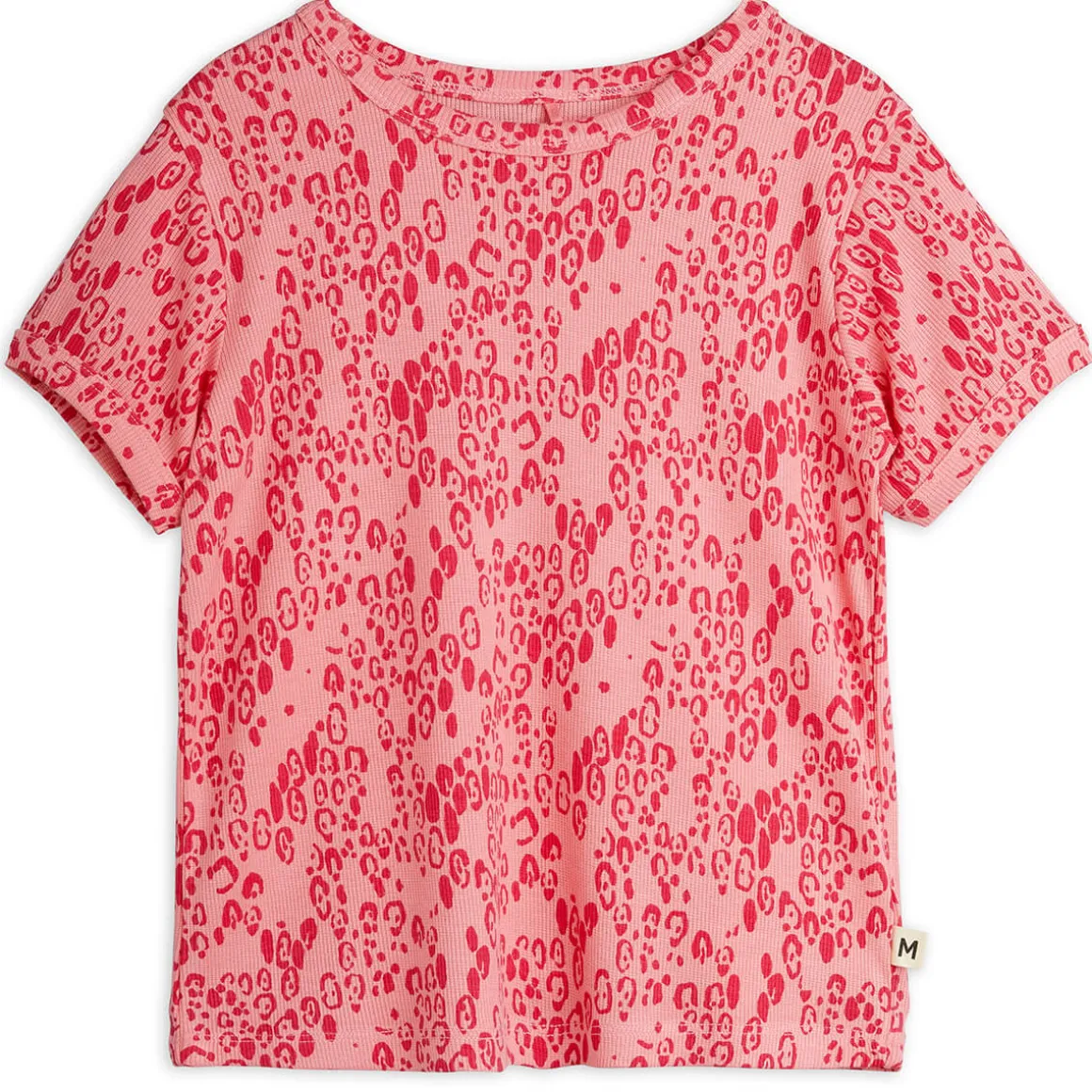 Mini Leopard Tee in Pink by Mini Rodini