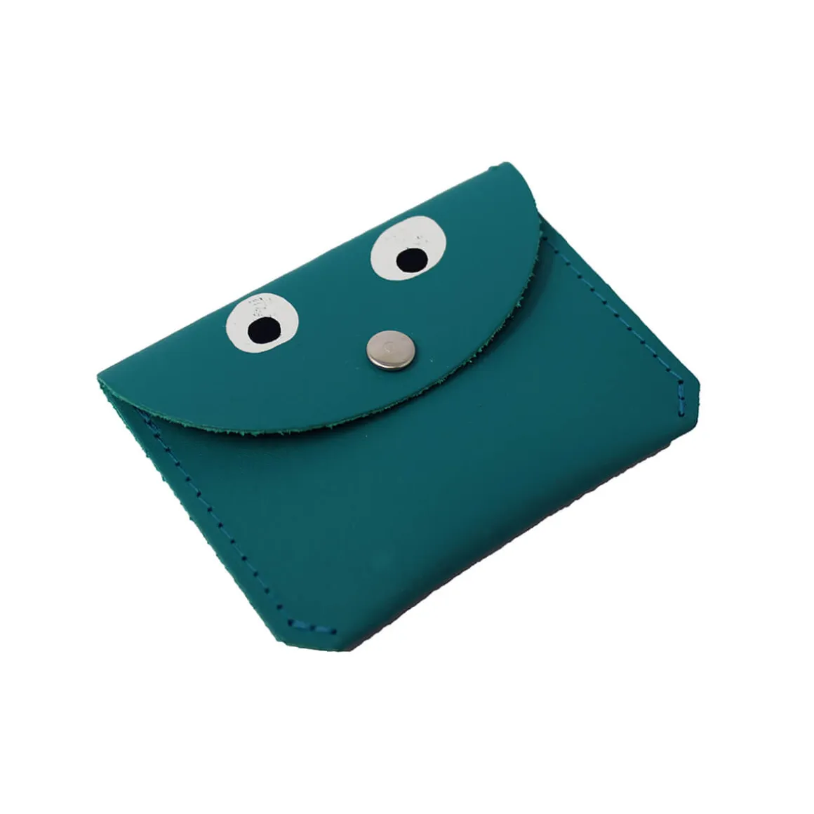 Mini Money Googly Eye Purse in Turquoise by Ark Colour Designs