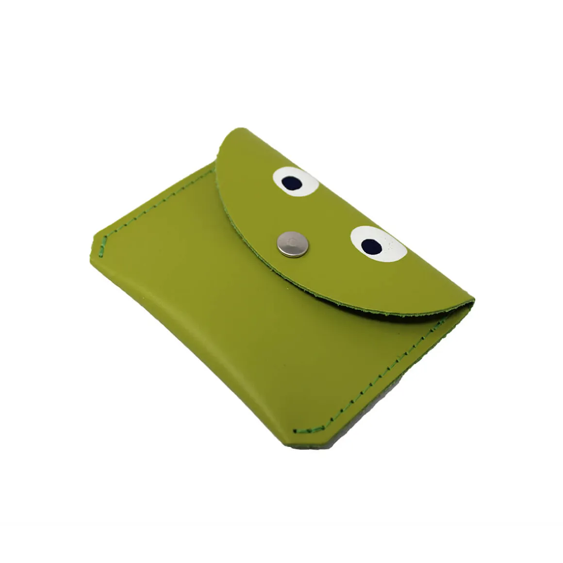Mini Money Googly Eye Purse in Apple Green by Ark Colour Designs
