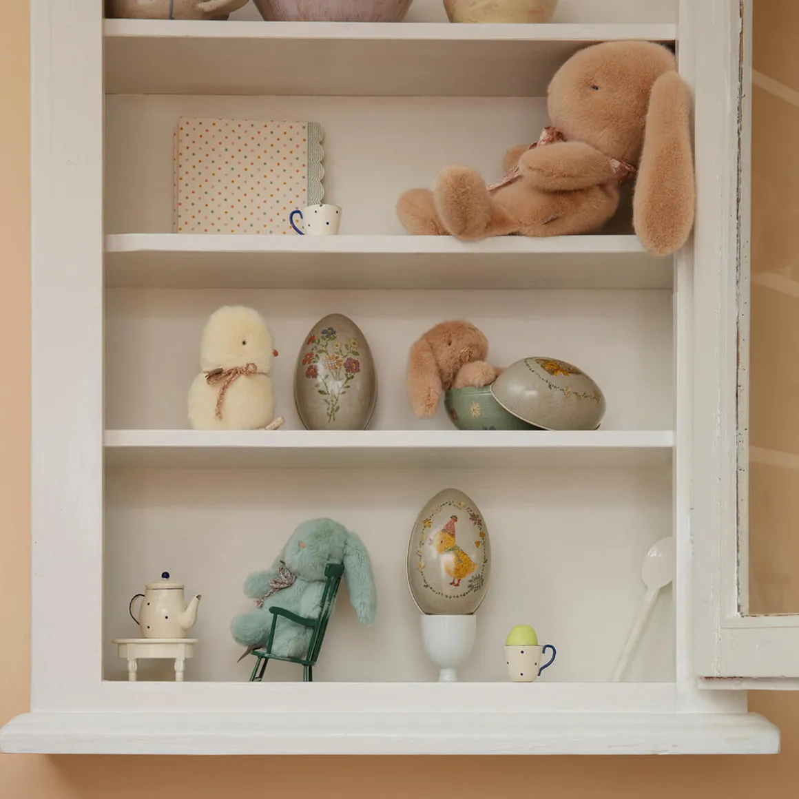 Mini Plush Bunny in Cream Peach (13cm) by Maileg