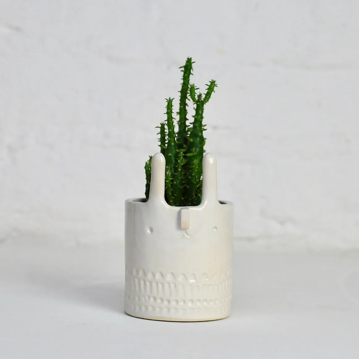 Mini Rabbit Pot in White by Atelier Stella