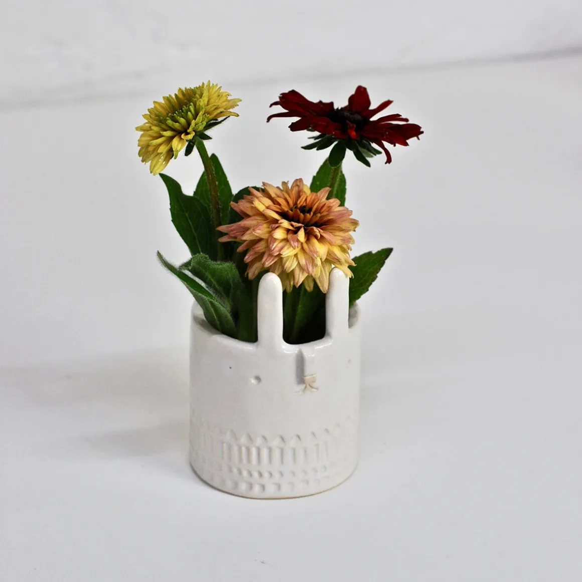 Mini Rabbit Pot in White by Atelier Stella