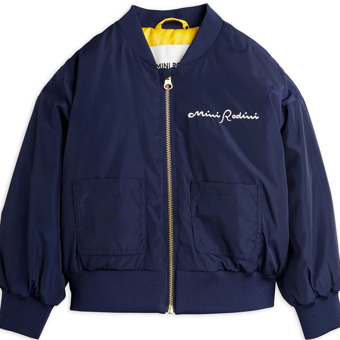 Mini Rodini Society Baseball Jacket in Blue by Mini Rodini - Last One In Stock - 104/110 (3-5 Years)