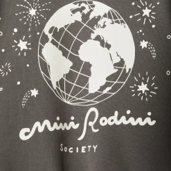 Mini Rodini Society Sweatshirt in Grey by Mini Rodini