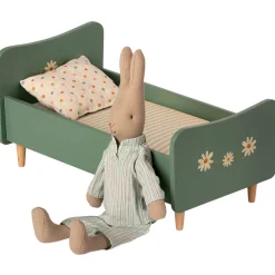 Mini Wooden Bed in Mint Blue (Size 1 & 2 Rabbits) by Maileg