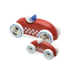 Mini Wooden Rally Car in Red by Vilac