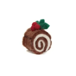 Mini Yule Log Hanging Christmas Decoration by Amica