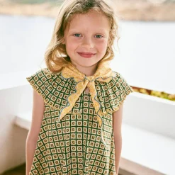 Mira Top in String / Lawn Pinking Tiles by Misha & Puff