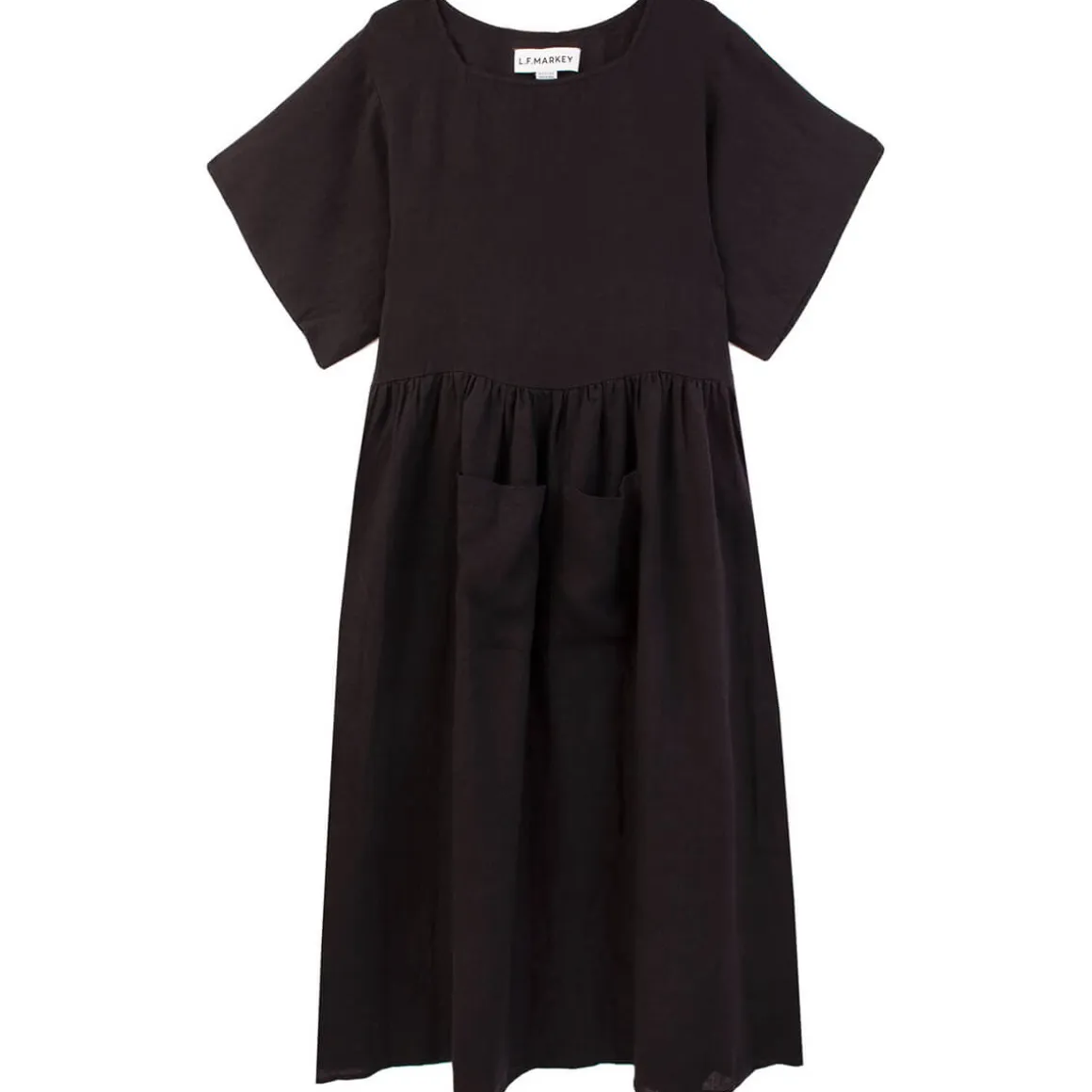 Mitch Linen Dress in Black by L.F.Markey - Last One In Stock - UK 10