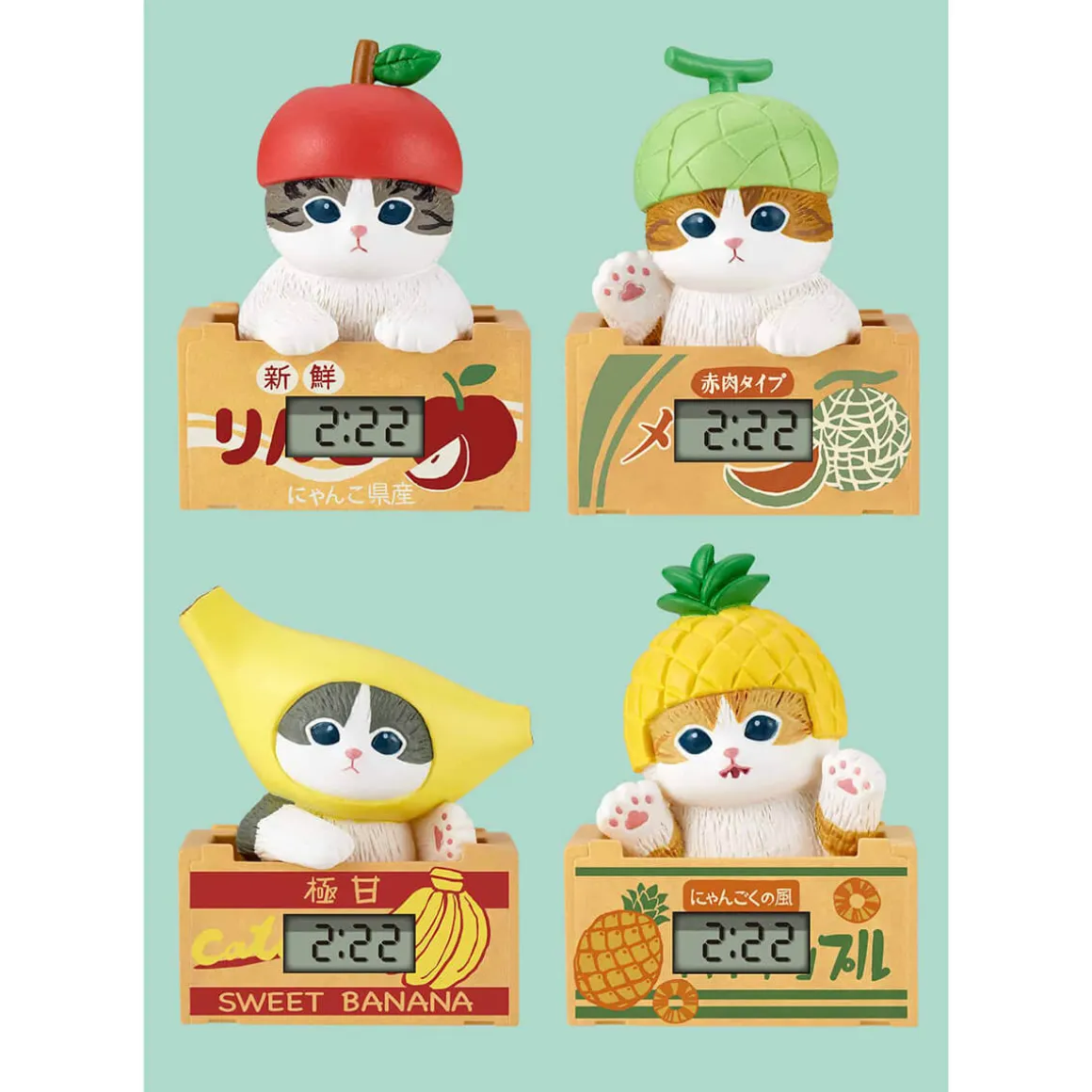 Mofusand Fruits Desk Clock Blind Box by Kitan Club
