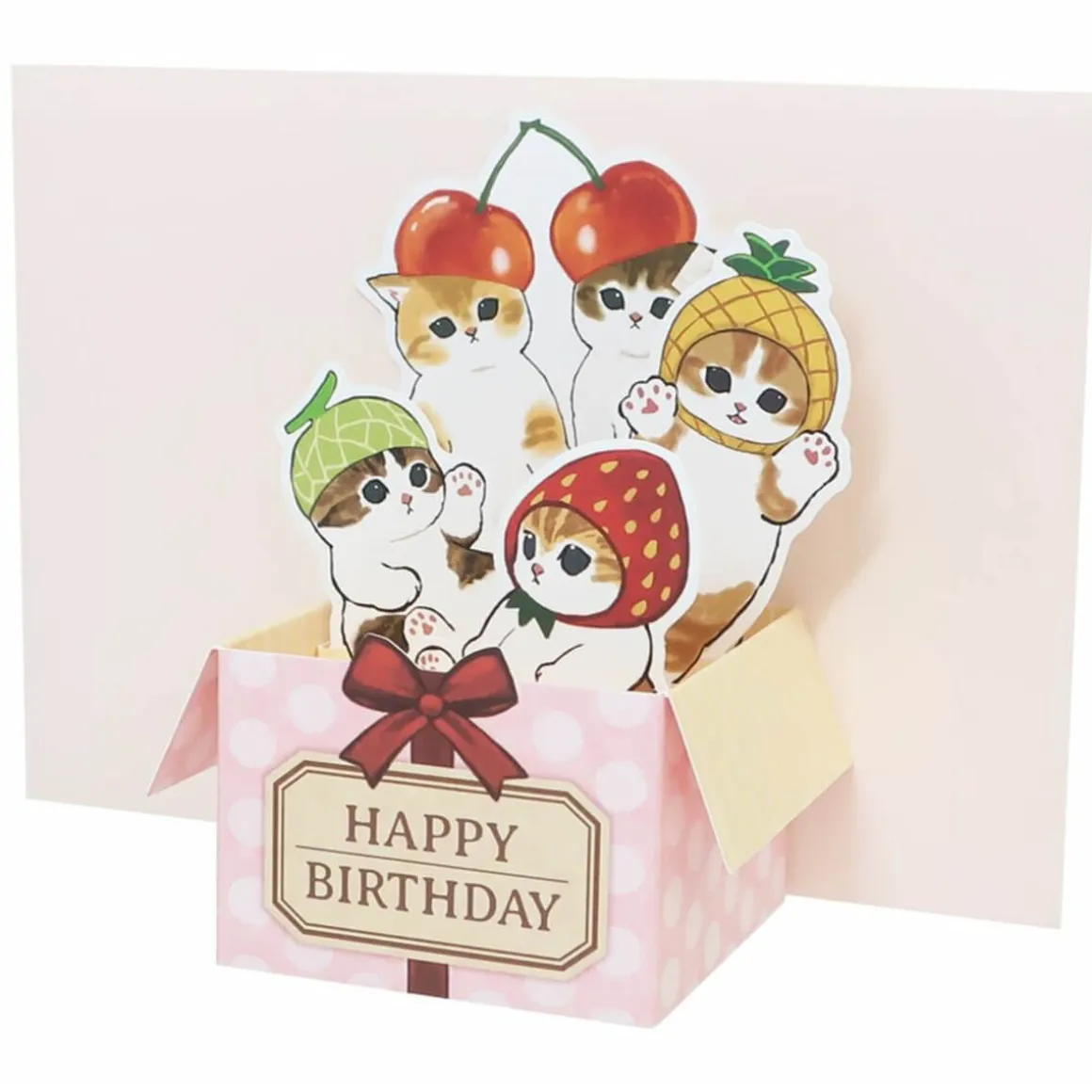 Mofusand Fruit Series Pop Up Birthday Greetings Card by Brai Japan