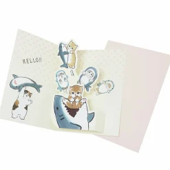 Mofusand Shark Series Pop Up Greetings Card by Brai Japan