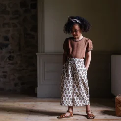 Molly Trousers in Jaipur Floral Tea Rose by Little Cotton Clothes