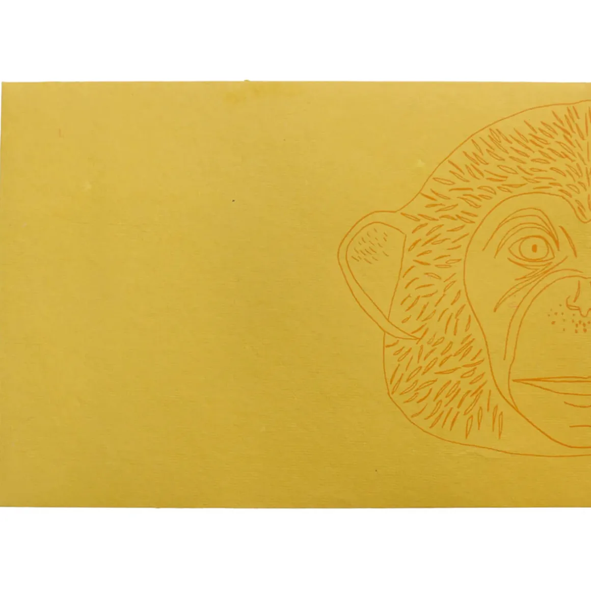 Monkey Mask Greetings Card by East End Press