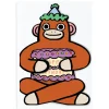 Monkey With Mini Card Die Cut Birthday Greetings Card by Alice Bowsher for Wrap