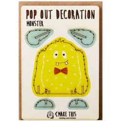 Monster Pop Out Decoration And Greetings Card by The Pop Out Card Company