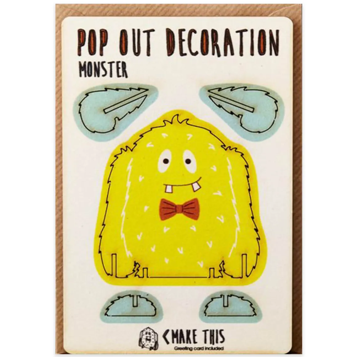 Monster Pop Out Decoration And Greetings Card by The Pop Out Card Company