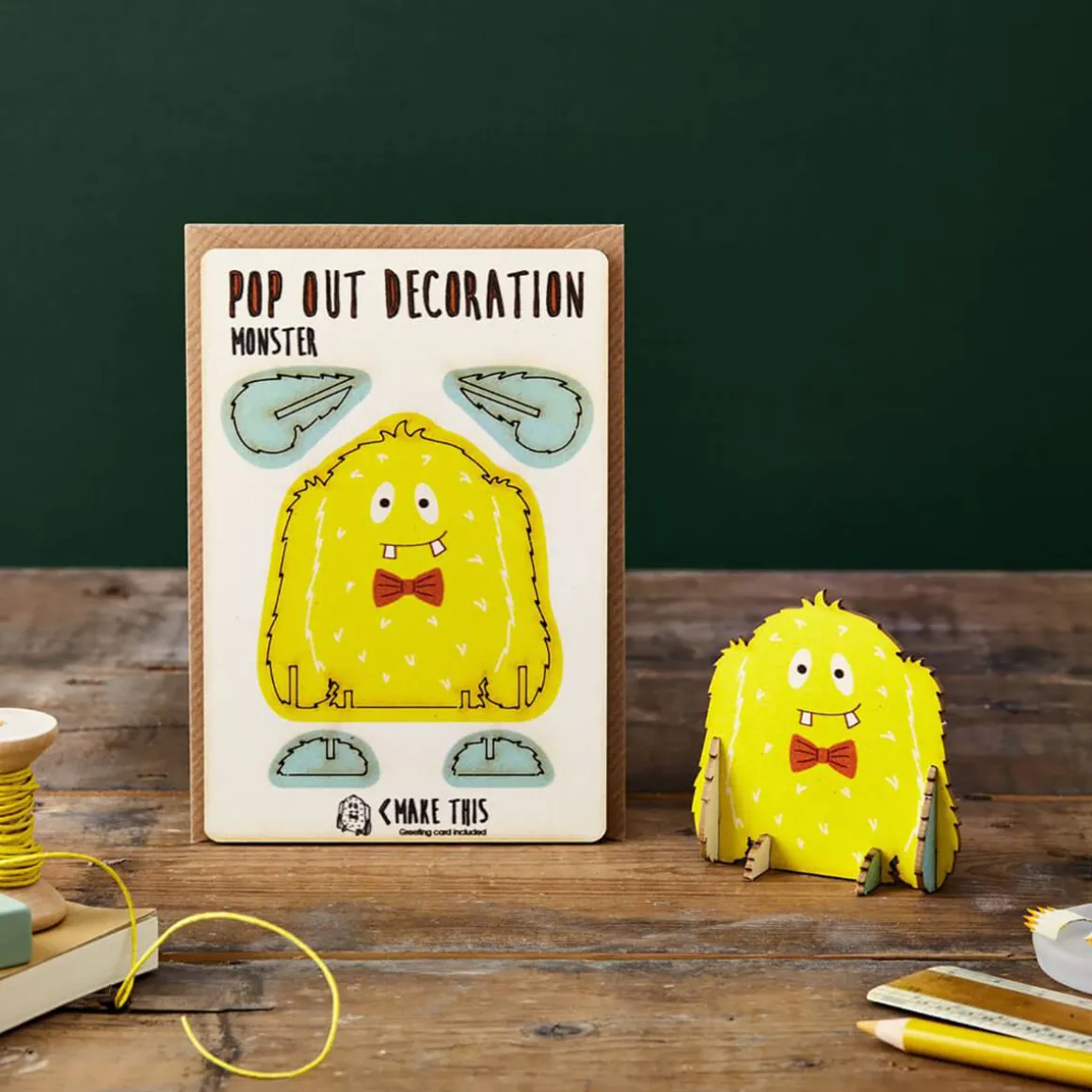 Monster Pop Out Decoration And Greetings Card by The Pop Out Card Company