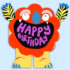 Monster Shaped Greetings Card by Eleanor Bowmer