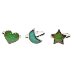 Mood Rings Heart Star and Moon (set of 3) by Rex London
