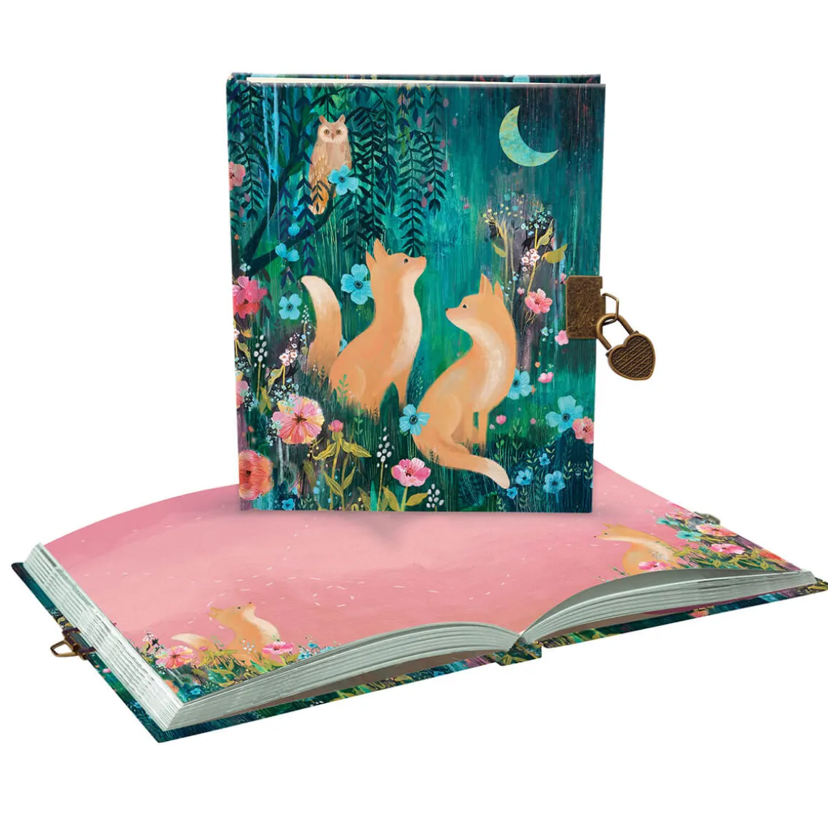 Moonlit Meadow Lockable Notebook by Roger La Borde