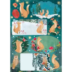 Moonlit Meadow Sticker Labels Sheet by Roger La Borde