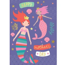 Mothers Day Mermaid Greetings Card by Mifkins