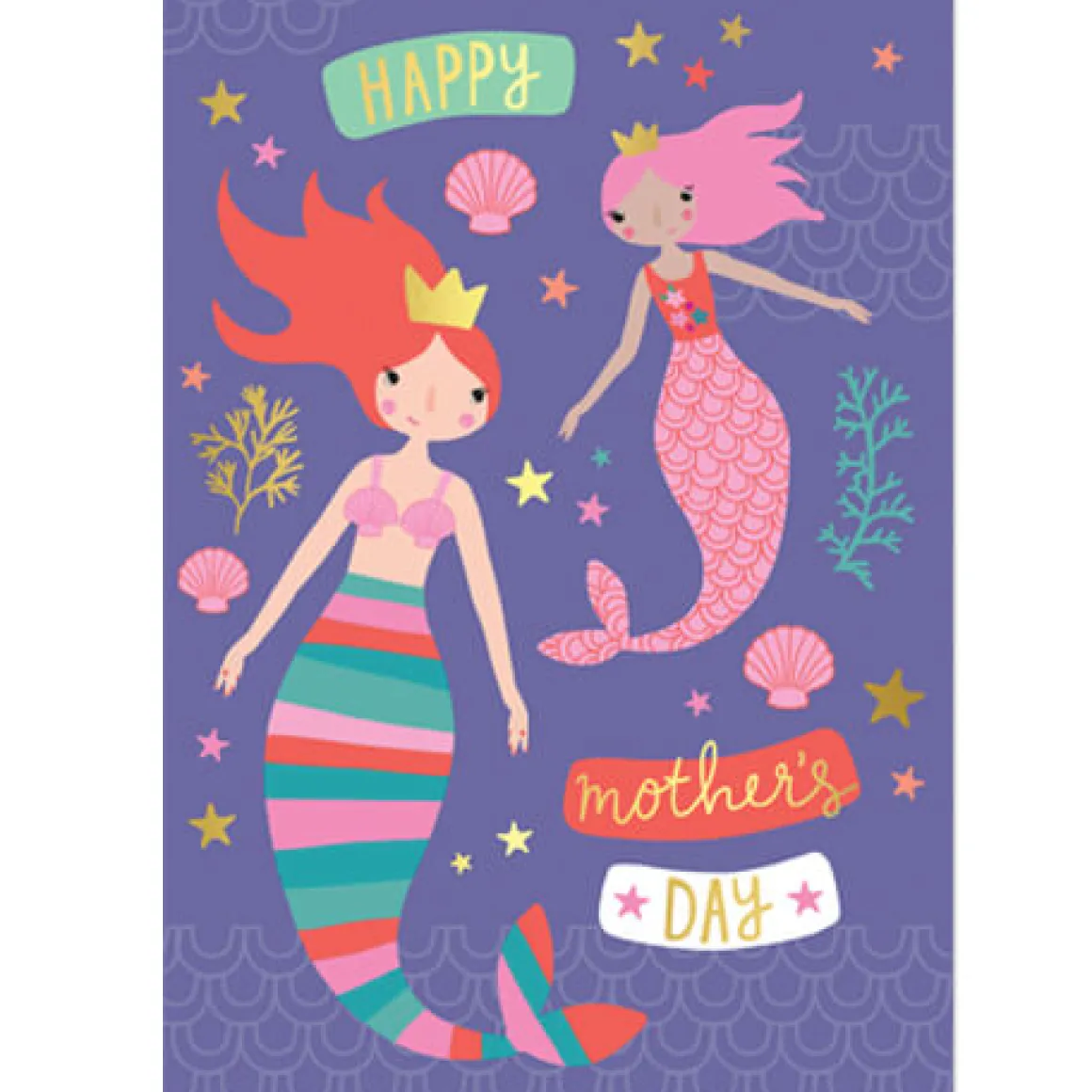 Mothers Day Mermaid Greetings Card by Mifkins