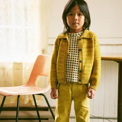 Motley Cardigan in Citron by Misha & Puff