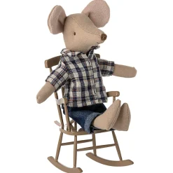 Mouse Rocking Chair in Light Brown by Maileg