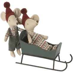 Mouse Sleigh in Green by Maileg