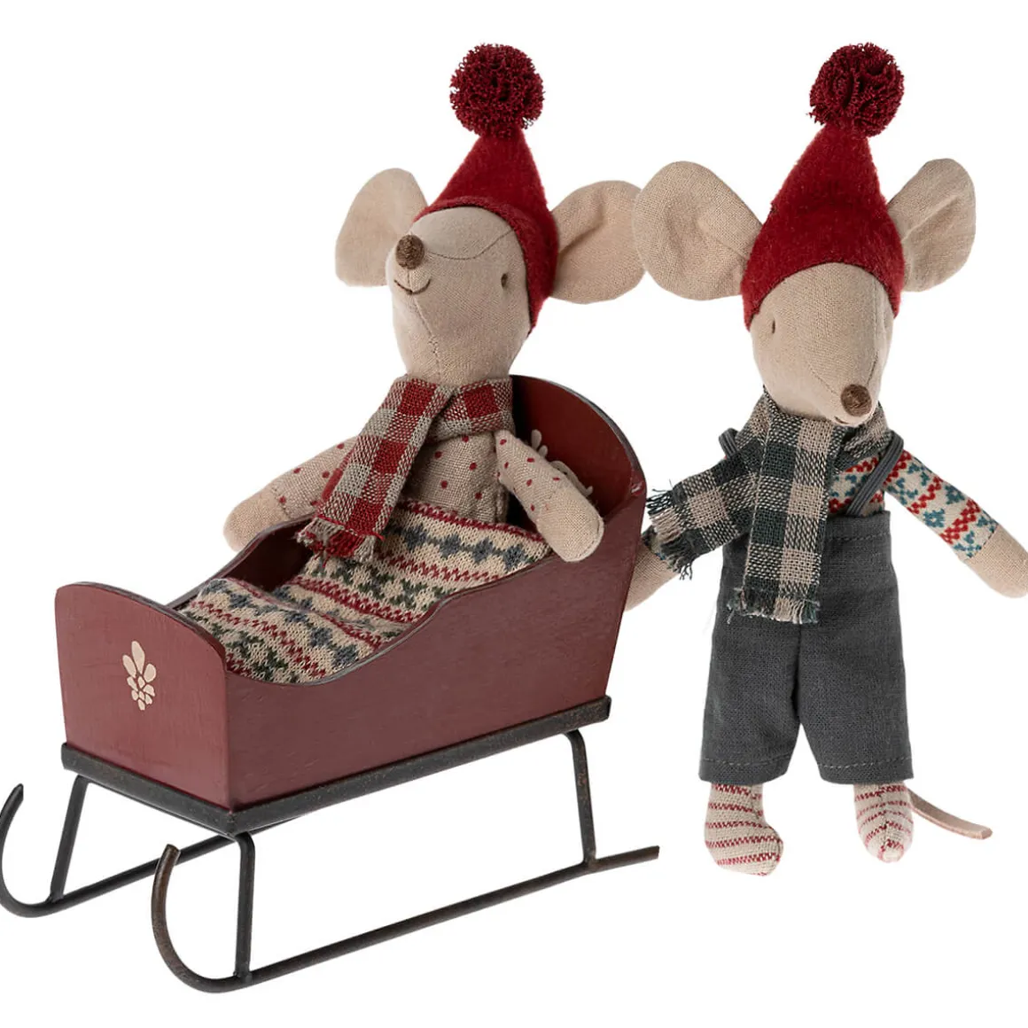 Mouse Sleigh in Red by Maileg