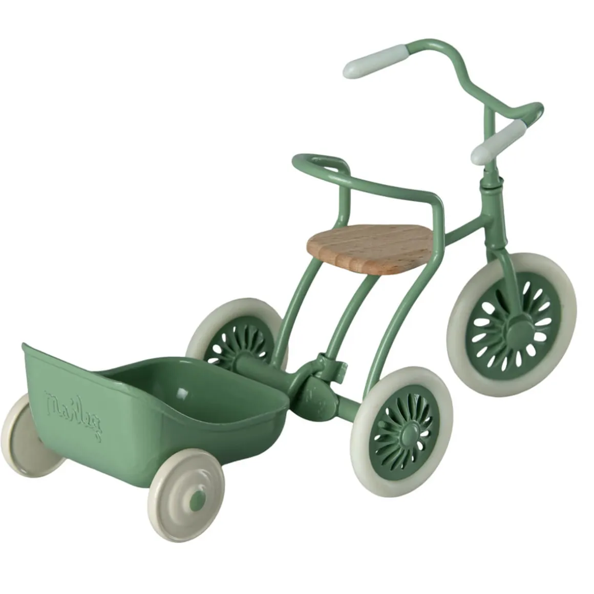 Mouse Tricycle Trailer in Green by Maileg