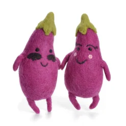 Mr and Mrs Aubergine Felt Toy by Amica