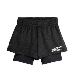 MR Sport Combined Shorts in Black by Mini Rodini