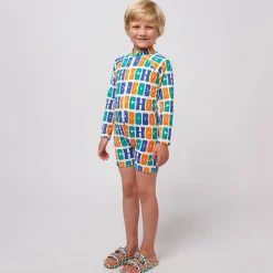 Multicolour All Over Swim Overall by Bobo Choses