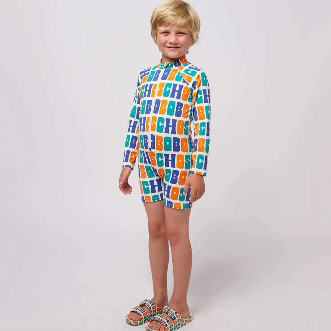 Multicolour All Over Swim Overall by Bobo Choses