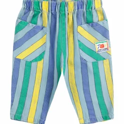 Multicolour Stripe Denim Baby Pants by Bobo Choses