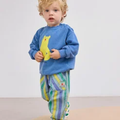 Multicolour Stripe Denim Baby Pants by Bobo Choses
