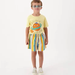 Multicolour Stripes Long Shorts by Tinycottons
