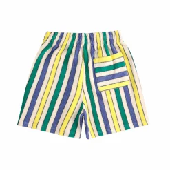 Multicolour Stripes Terry Bermuda Shorts by Bobo Choses