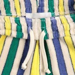 Multicolour Stripes Terry Bermuda Shorts by Bobo Choses