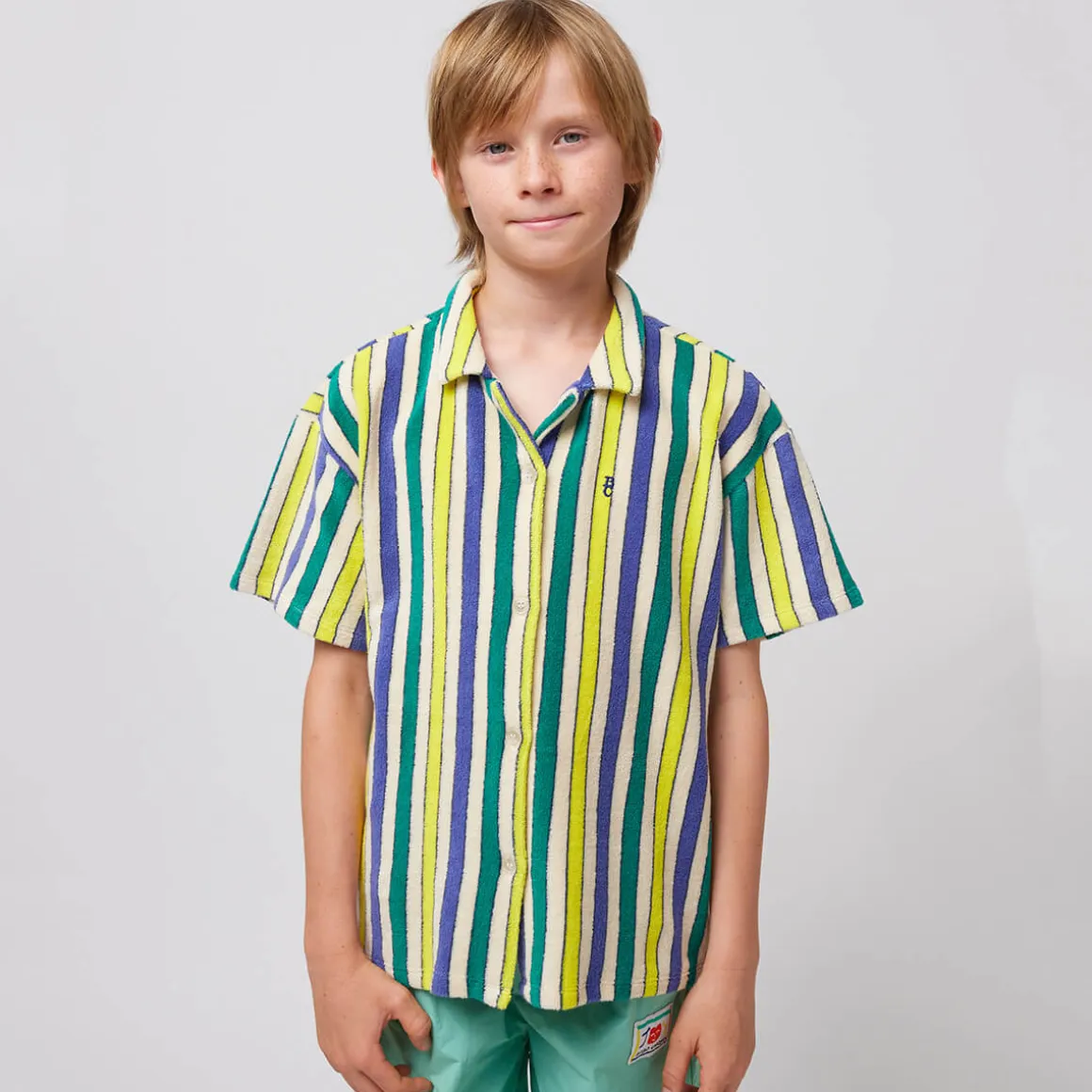 Multicolour Stripes Terry Shirt by Bobo Choses