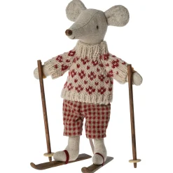 Mum Winter Mouse with Ski Set by Maileg