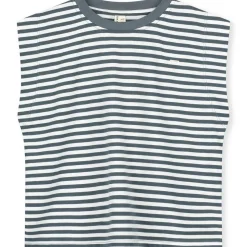 Muscle Tee in Blue Grey / Cream by Gray Label