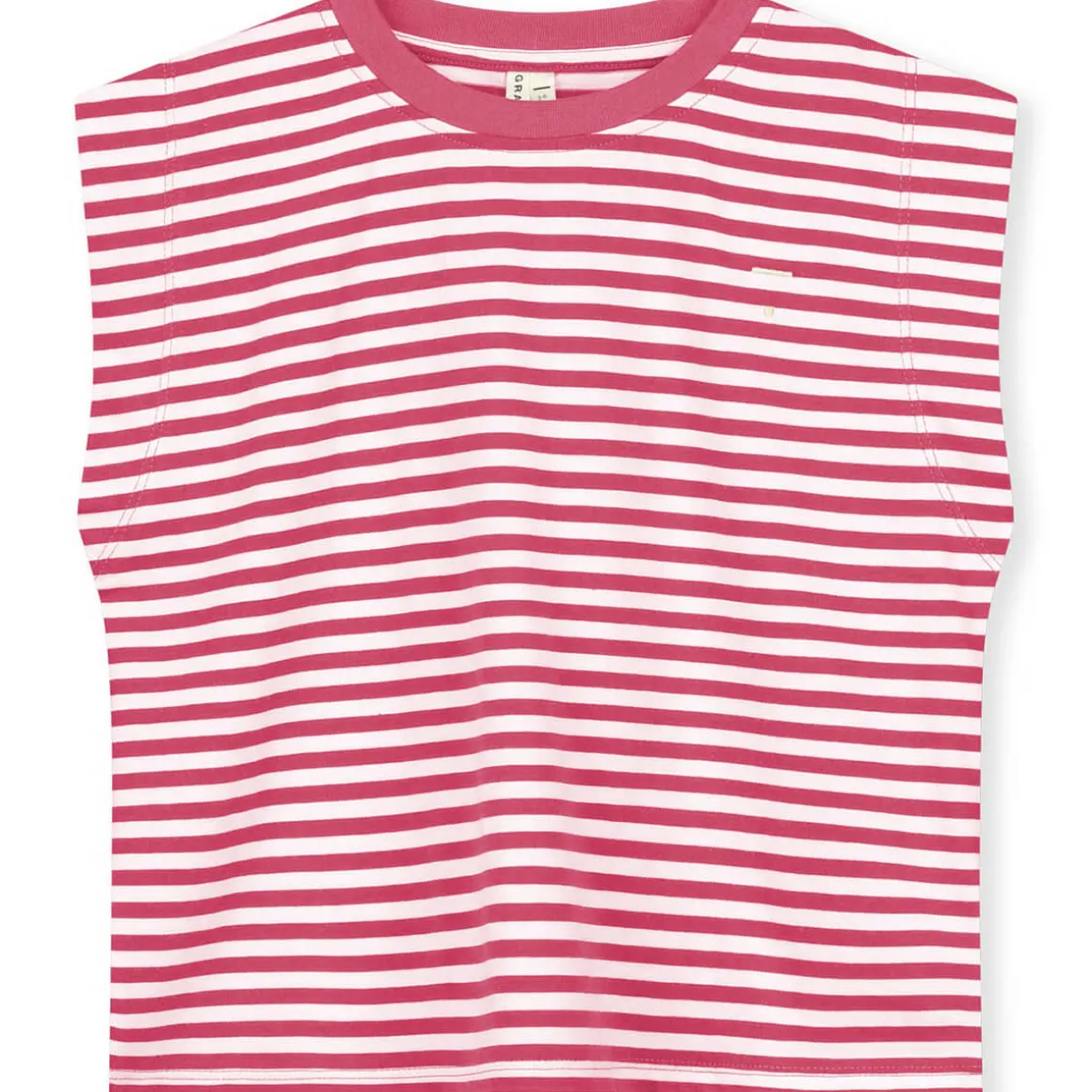 Muscle Tee in Cherry / Off White by Gray Label