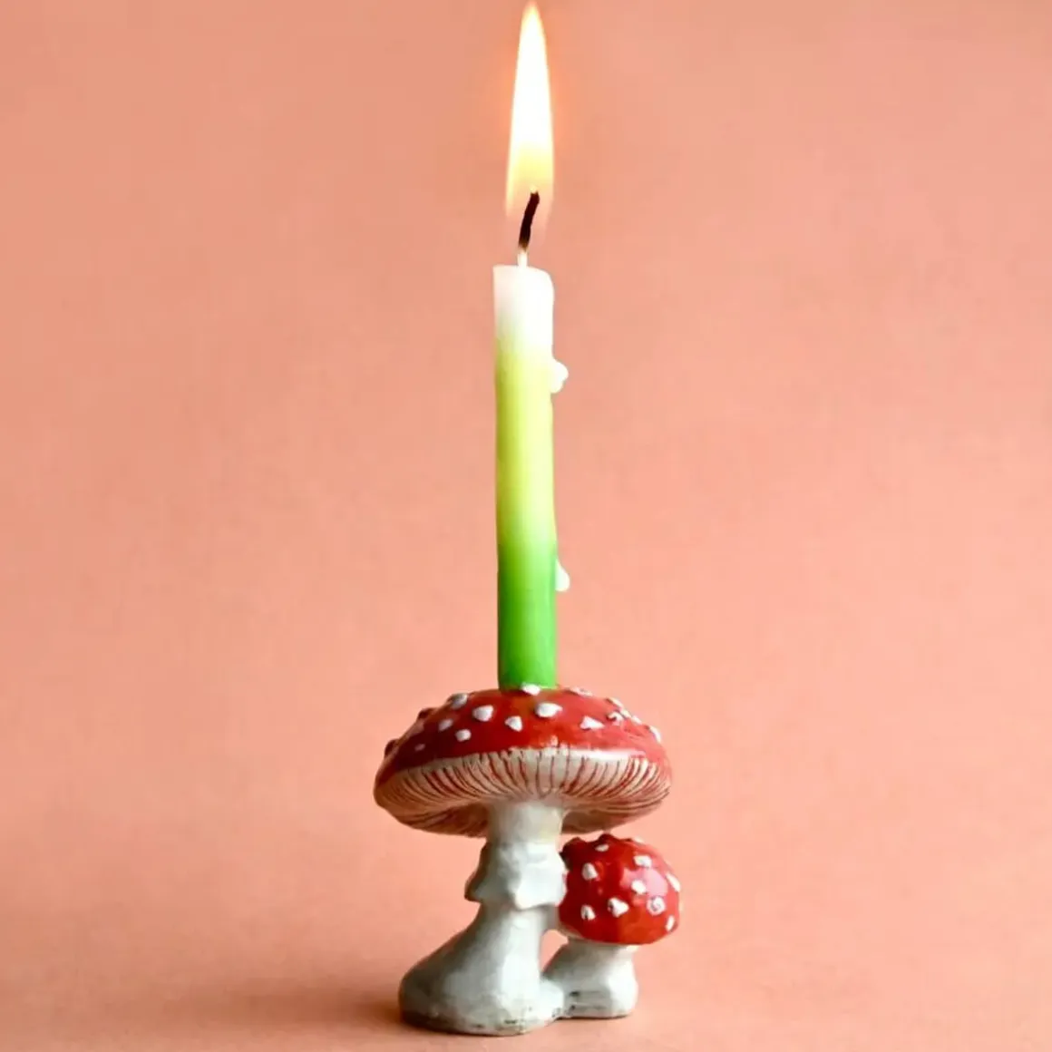 Mushroom Ceramic Cake Topper by Camp Hollow
