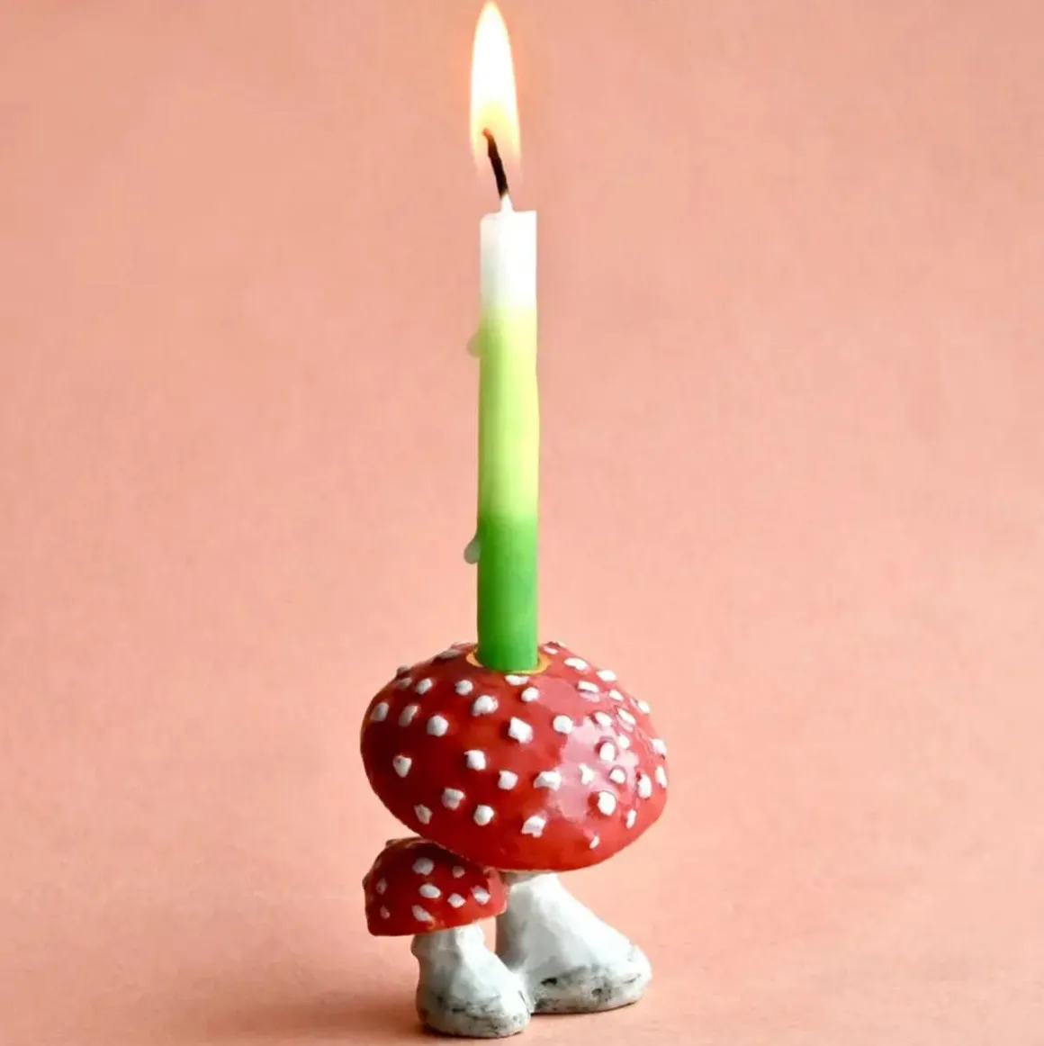 Mushroom Ceramic Cake Topper by Camp Hollow
