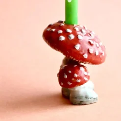 Mushroom Ceramic Cake Topper by Camp Hollow