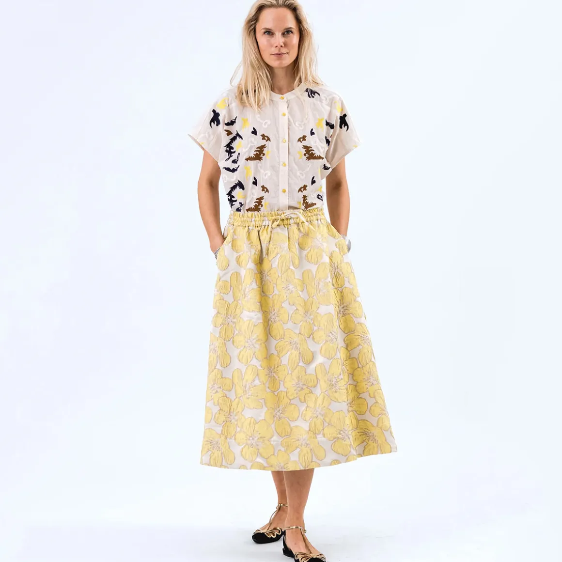 Mya Shirt in White by Lollys Laundry